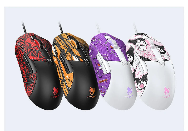 2026 Wired Gaming Mouse RGB with Anti-Slip Grip, 6-Key Ergonomic Gaming Mouse for PC, Desktop & Laptop, Adjustable DPI Wired Gaming Mouse