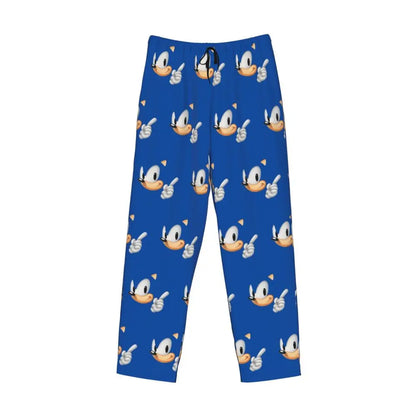 Custom Print Men's Soniced Pajama Pants Hedgehog Game Sleepwear Sleep Lounge Bottoms with Pockets