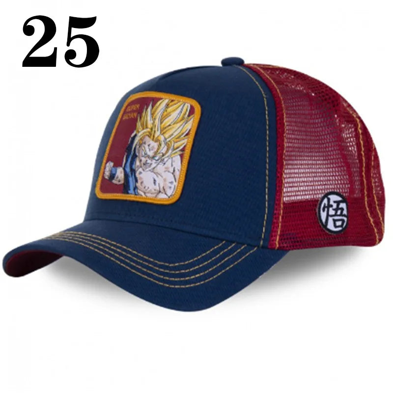 Dragon Ball DRAGONBALL Mesh Cap Cartoon Mesh Cap Men And Women Baseball Cap Fashion Patch Trucker Cap