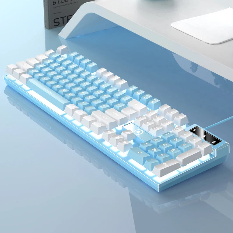 YINDIAO K500 Wired Gaming Keyboard for Laptop Desktops PC Computer Office Accessories Low Profile Gamer Keyboards with Numpad