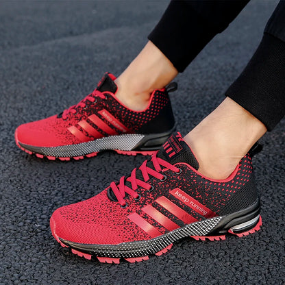 Men Running Shoes Mesh Fashion Sneakers Breathable Casual Sport Shoes Outdoor Walking Jogging Tennis Shoes Athletics Plus Size