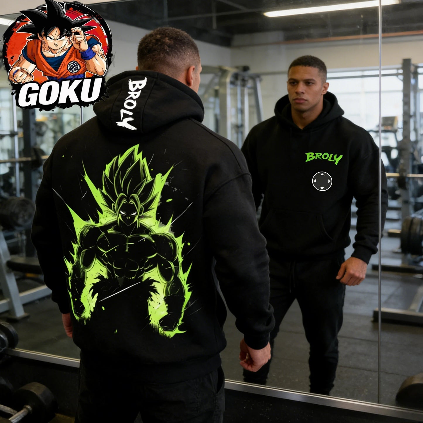 2026 Autumn Winter Dragon Ball Retro Gym Hoodie 100% Cotton Broly Print Oversized Fitness Streetwear for Men Women Adults & Kids