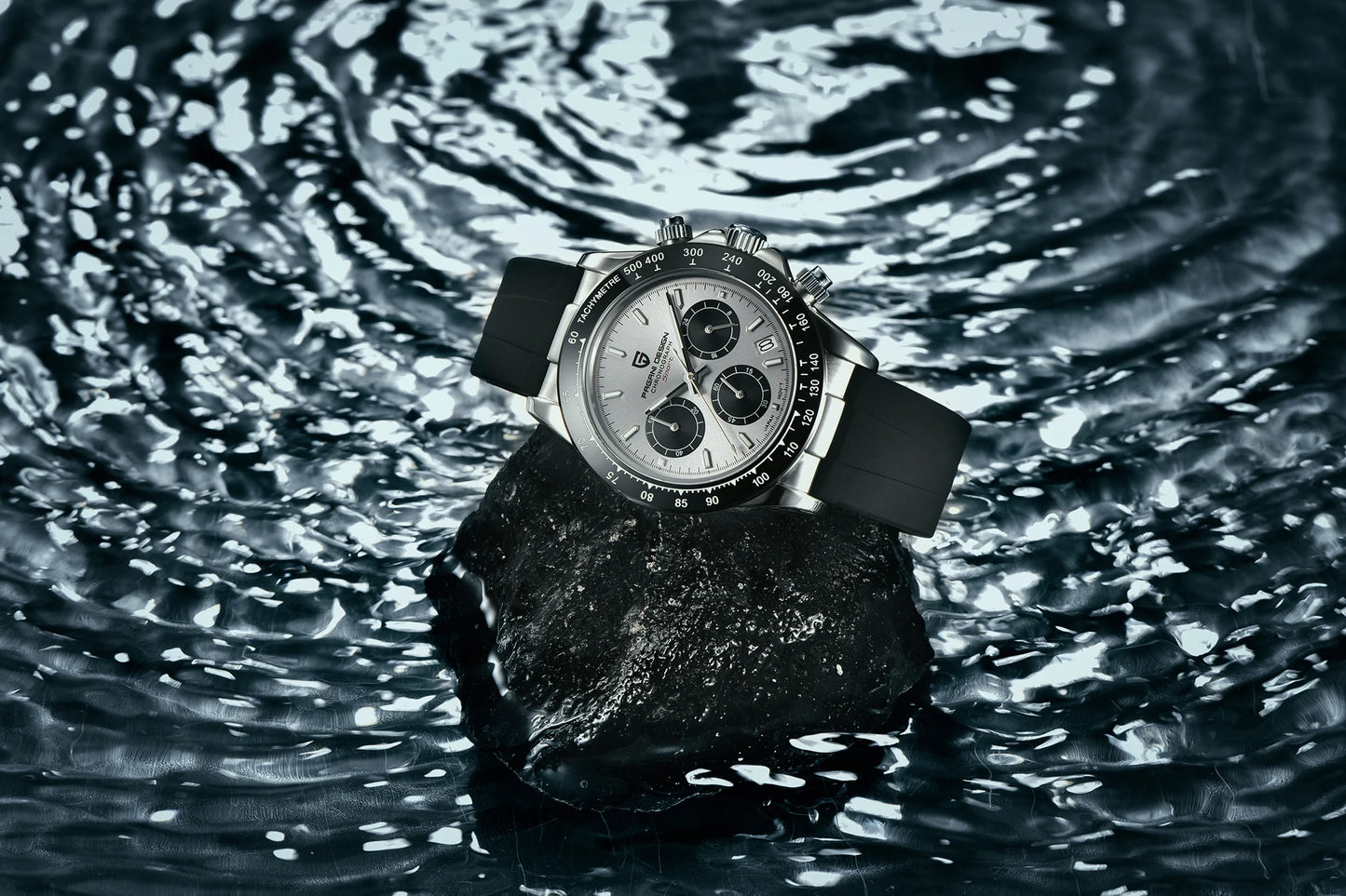 PAGANI DESIGN New Gold Blue Luxury Quartz Watch For Men Gift Box VK63 Movt Chronograph Sapphire Crystal Stainless Steel Watch