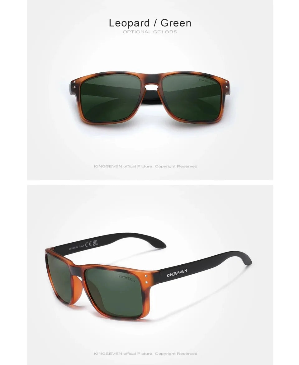 KINGSEVEN Obdélníkové retro polarizované sluneční brýle TR90 pro ženy a muže, cyklistické, UV400, horolezecké, s ochranou proti oslnění, outdoorové sportovní brýle