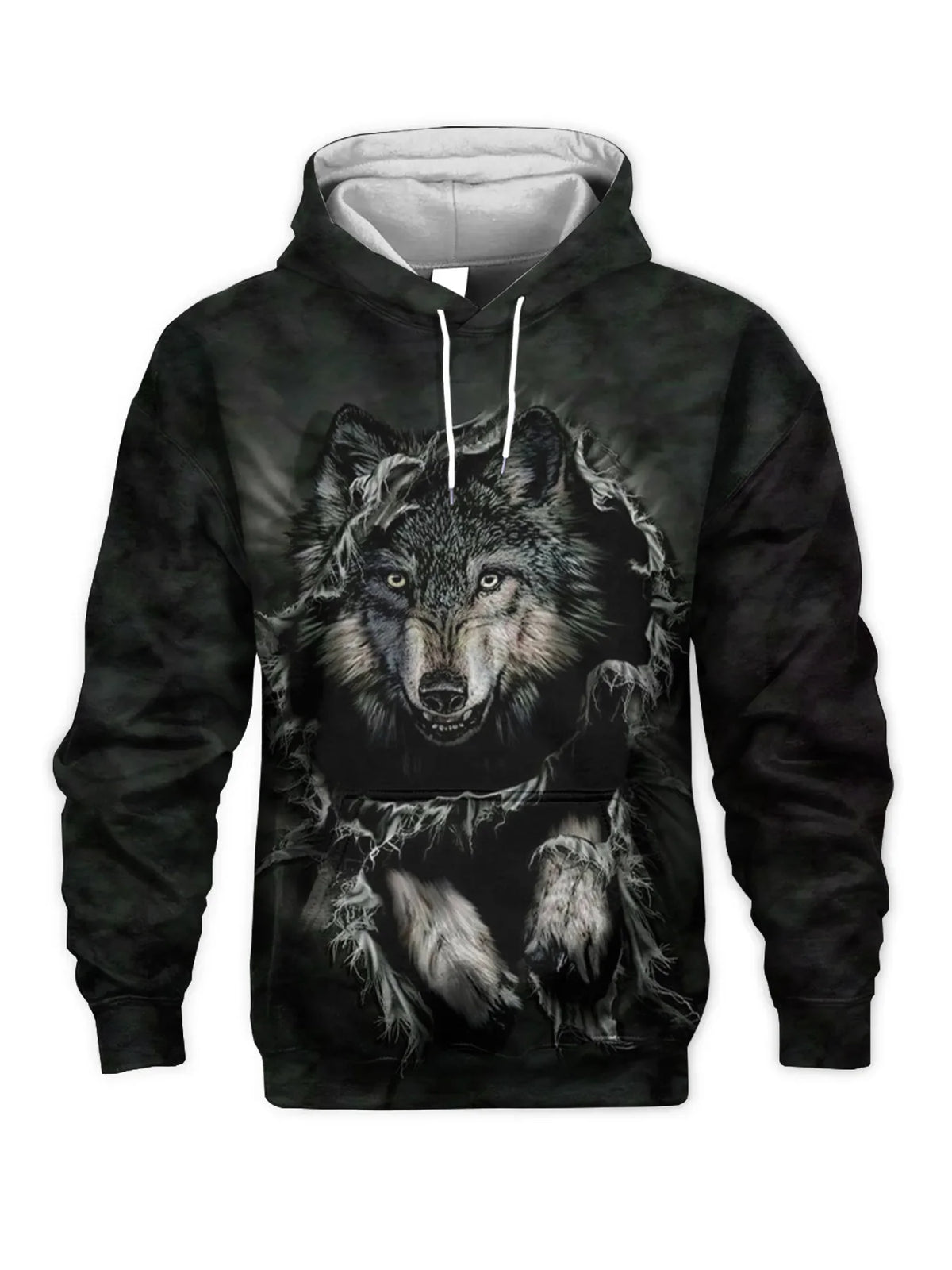Fashion Animal Men's Hoodie Wolf 3D Print Fall Sweatshirt Hoodie Street Casual Sweatshirt Y2K Men's Oversized Unisex Clothing