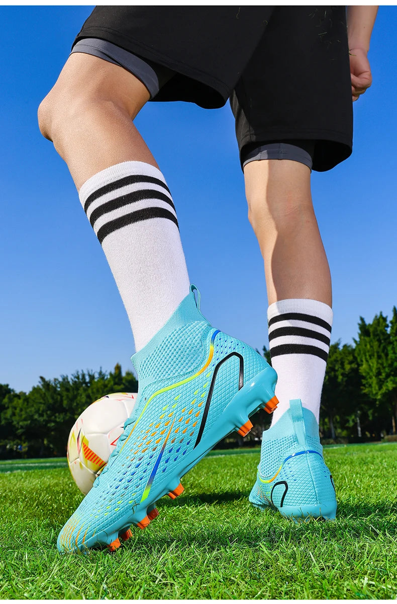 Chaussures de football pour homme - Chaussures de futsal de haute qualité - Crampons unisexes - Chaussures ultralégères pour femme - Chaussures de sport professionnelles TF/FG