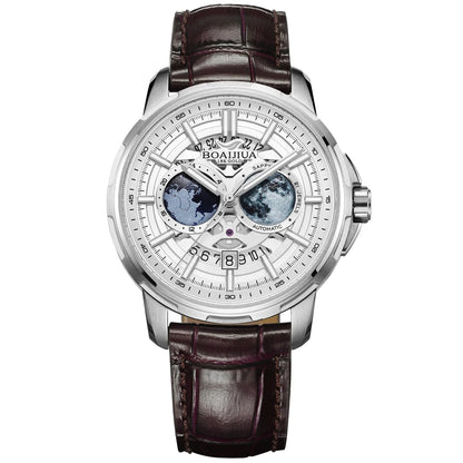 BORIAGE(BOAIJIUA) vollautomatische mechanische Herrenuhr mit Originaldesign, wasserdichte leuchtende mechanische Armbanduhr