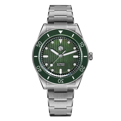San Martin Official 39mm Guilloche MOP Dial Miyota 90S5 Sport Watch Automatic Mechanical Sapphire Bezel 20 ATM Luminous SN0151