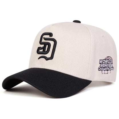Unisex-Baseballkappen mit SD-Buchstabenstickerei, verstellbare Freizeitkappen, Sonnenkappen für Frühling und Herbst