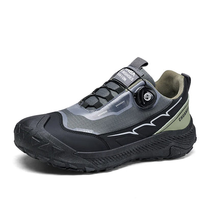 Rotary Buckle Men's Trekking Sneakers Outdoor Platform Hiking Shoes Men Sports Shoes Comfortable Non-slip Climbing Walking Shoes