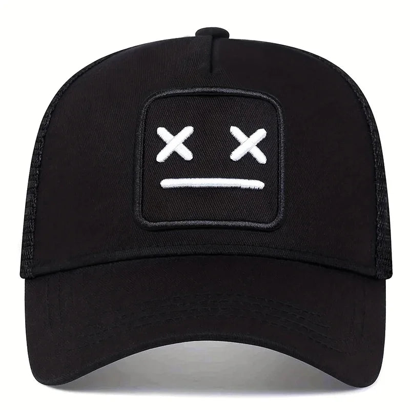 Unisex XX Haftowane czapki z daszkiem typu baseballowego z siateczką, regulowane czapki codzienne, wiosenne i letnie czapki chroniące przed słońcem na świeżym powietrzu