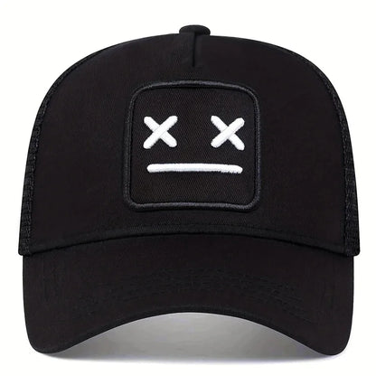 Unisex XX Haftowane czapki z daszkiem typu baseballowego z siateczką, regulowane czapki codzienne, wiosenne i letnie czapki chroniące przed słońcem na świeżym powietrzu