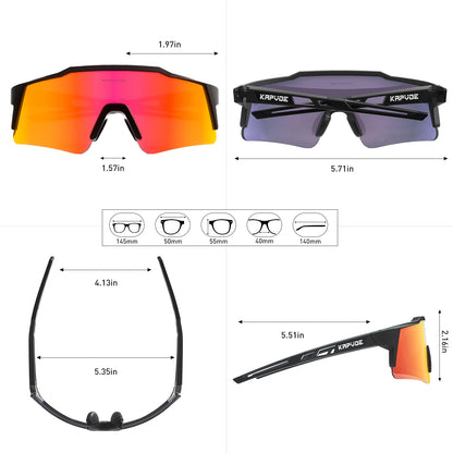 Kapvoe cyklistické sluneční brýle, polarizované cyklistické brýle, MTB, UV400, horské, pánské/dámské, brýle pro outdoorové sporty