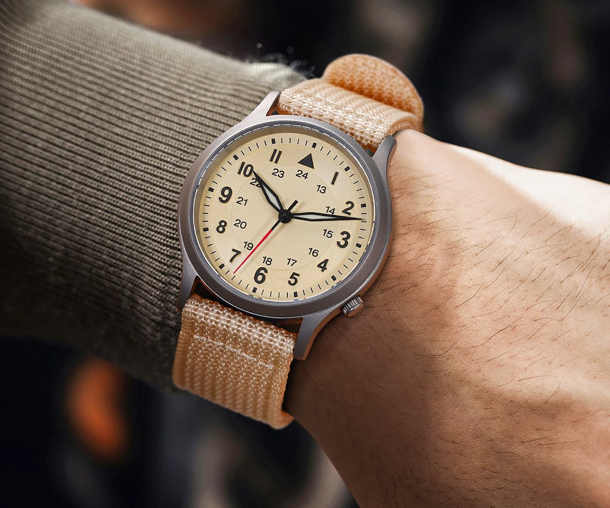 BERNY Full Titanium Watches for Men Quartz Men's Watch Lightweight Sapphire Super Luminous VH31 Sport Field Wristwatches