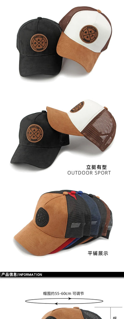 Korean Version Mesh Baseball Cap Men Women Summer Spring Sunscreen Shade Sun Hat Casual Versatile Hard Top Women Suncap Male