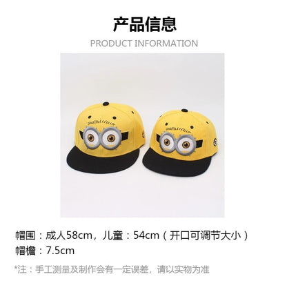 Minions Despicable Me Kevin Baseball Cap High Color Value Cute Shape Parent-Child Sunscreen Adjustable Wide Brim Sunshade Hat