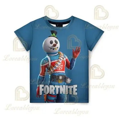 Cartoon Fortnite New Summer Children T Shirt 3D Printed Boys Girls Streetwear Adults Kids Clothes Funny Tee O-Neck Tops