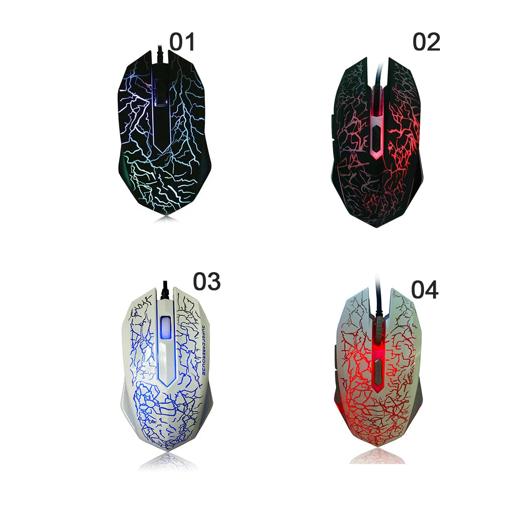 USB Wired Mouse Mouse Gamer LED Computer Gaming Mouse Colorful Professional Ultra-precise Game For Dota 2 For LOL Gamer 2400 DPI