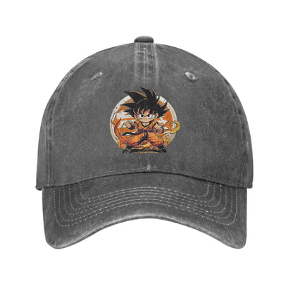 DBZ Little Kakarot Baseball Cap Casual Distressed Cotton dragon ball Sun Cap for Men Women Outdoor Adjustable Fit Hats Cap, produit gaming premium Fraquane, produits de luxe, nouvelle génération, équipement gamer