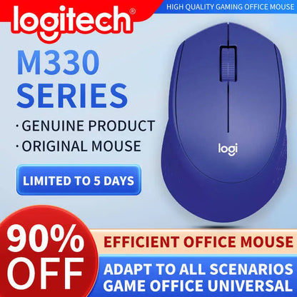 Rato de escritório profissional Logitech M330, compacto, silencioso, fácil de transportar, confortável ao toque e especialmente concebido1