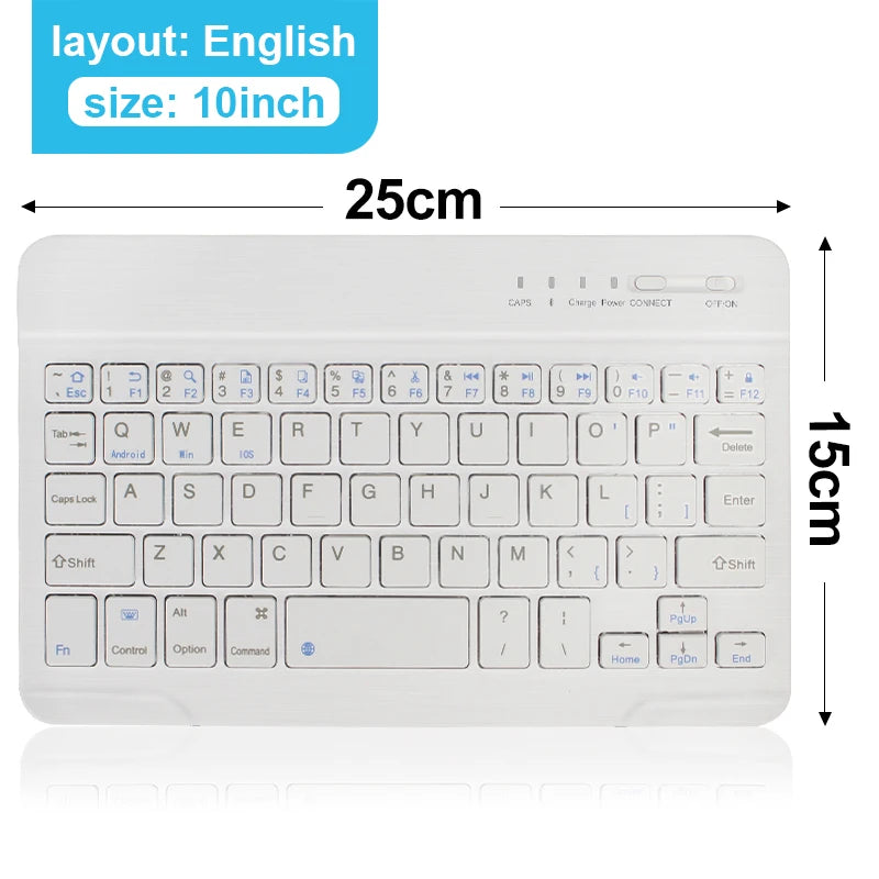 Mini teclado Bluetooth RGB inalámbrico de 10 inch con retroiluminación, panel táctil y compatibilidad con IOS, Android, Windows e iPad