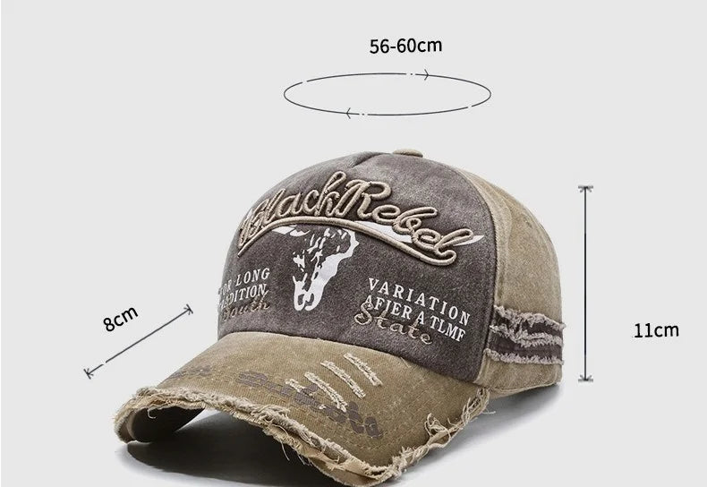New Cool Fashion Men Washed Cotton Baseball Cap Retro Four Seasons Male Outdoor Sport Cap Hat For Men Accessory