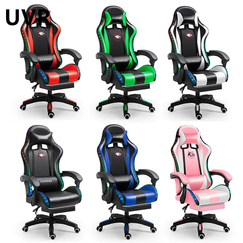 UVR Professional Gaming Computer Chair Ergonomic Office Chair with Footrest, Adjustable Armrest, Swivel Executive Chair for Home Office & Gaming