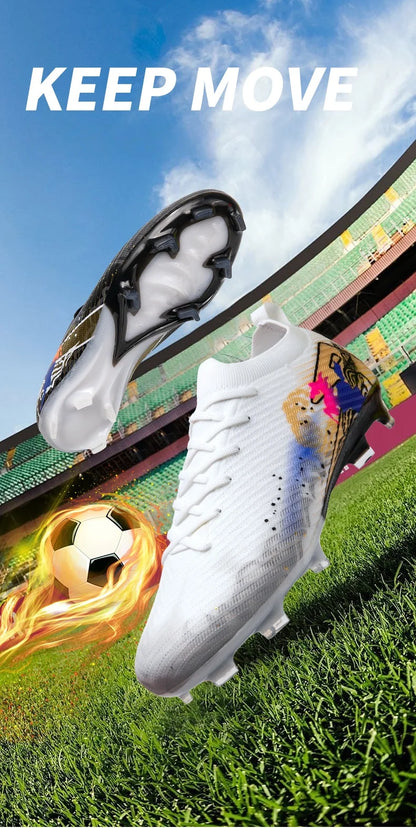 Chaussures de football pour homme, gazon, ultralégères, sportives et confortables, pour adulte, antidérapantes, crampons d'extérieur, sport, futsal, entraînement, match
