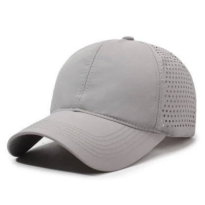 Breathable Mesh Baseball Cap Unisex  Casual Style Polyester Hat Lightweight Solid Color Adjustable Sun Cap for Outdoor
