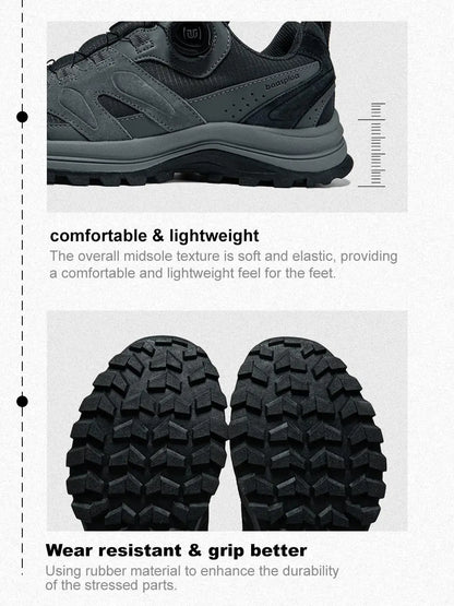 Baasploa Men's Hiking Shoes Non-Slip Wear-Resistant Outdoor Climbing Walking Shoes Comfort Inner Cotton Outdoor Sneakers
