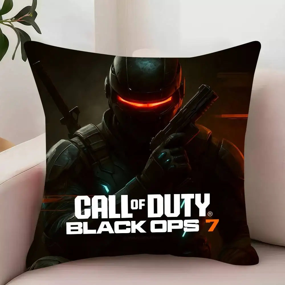 Game C-Call of D-Duty Black Ops 7 Pillow Case Decor Protective Covers Comfortable soft for Sofa Living Room Home office