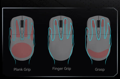 Attack Shark X6 Wireless Ergonomic Gaming Mouse Adjustable DPI Wired 2.4G/Bluetooth High Precision Rechargeable Mice