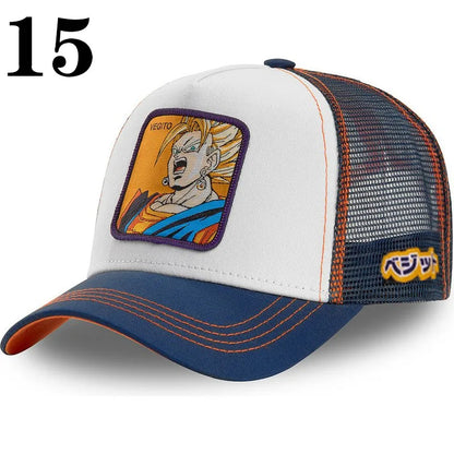 Dragon Ball DRAGONBALL Mesh Cap Cartoon Mesh Cap Men And Women Baseball Cap Fashion Patch Trucker Cap