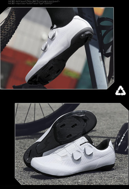 Speed Cycling Sneaker Men's Road Cycling Shoes Cleat Shoes Spd Shoes Cycling Flat Pedal Shoes Man Bike Outdoor Footwear White