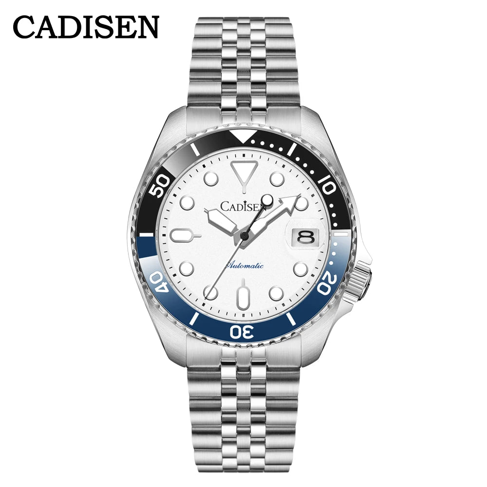 CADISEN New Luminous Men Mechanical Wristwatches Ceramic Bezel Sapphire Glass Automatic Watch Men Relogio Masculino