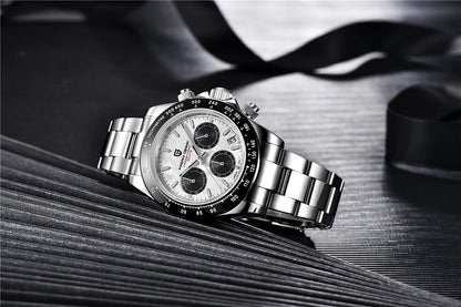 PAGANI DESIGN V2 40MM Meteorite dial Men Quartz Watches Sapphire Retro Chronograph  Waterproof Watch For Men Reloj0 hombr