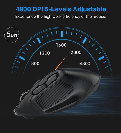 Rato Gaming Sem Fios E-YOOSO X-31 USB 2.4G de Grande Dimensão para Mãos Grandes, PAW3212, 4800 DPI, 5 Botões, para Gamer, Computador Portátil e PC