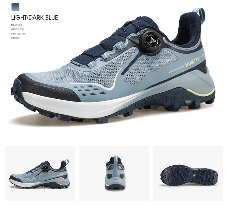 HUMTTO Men's Luxury Designer Trail Sneakers Anti-slip Sports Hiking Breathable Outdoor Trekking Boots
