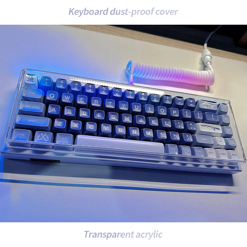 Transparente Schutzabdeckung aus Acryl für mechanische Tastaturen, Staubschutz für 60/61/64 96 98104/108 Tasten, Mausabdeckung und Tastaturabdeckung