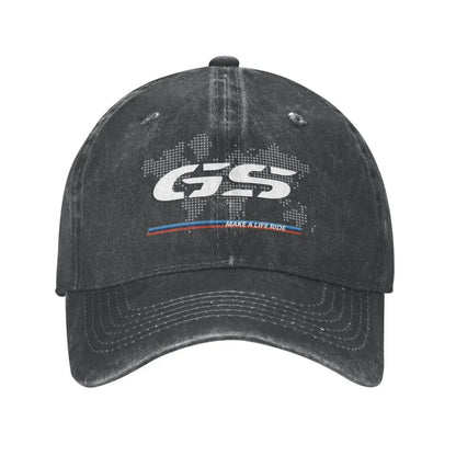 GS Weltkarte Motorrad-Trucker-Cap Herrenmode-Hüte Sonnenkappen Angelhut Atmungsaktive Baseballkappen aus Polyester-Netzgewebe für den Sommer