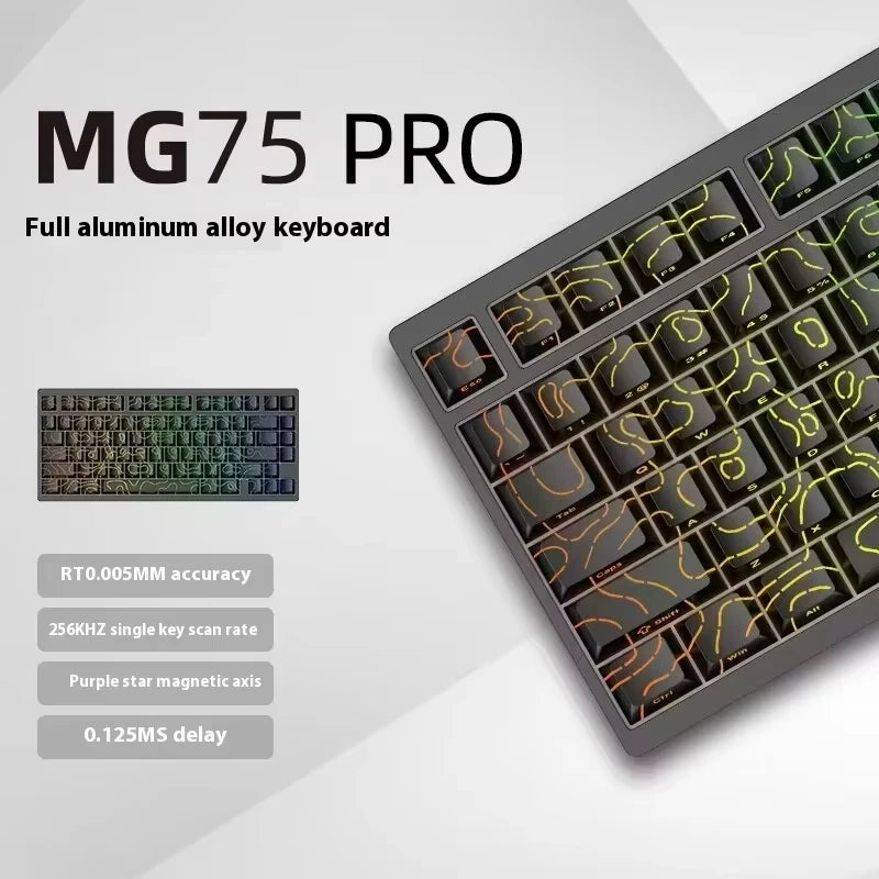 IROK MG75 PRO Mechanical Keyboard Magnetic Switch Aluminum RGB Hot Swap RT0.005 Quick Dismantling Structure Customized Pc Gifts