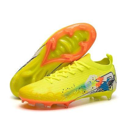 Chaussures de football pour homme, gazon, ultralégères, sportives et confortables, pour adulte, antidérapantes, crampons d'extérieur, sport, futsal, entraînement, match