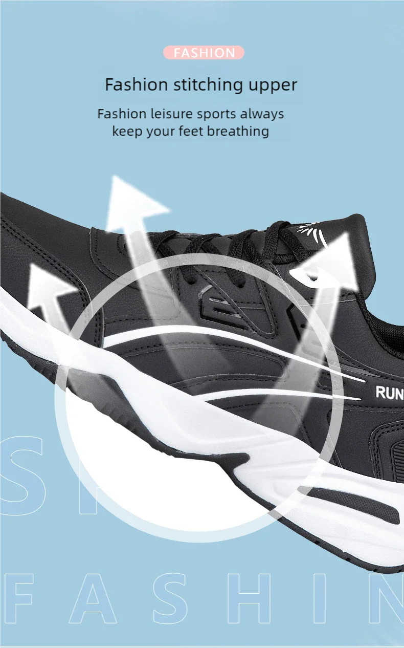Men's classic retro casual sports shoes Four seasons soft-sole waterproof outdoor youth running shoes breathable light sneakers