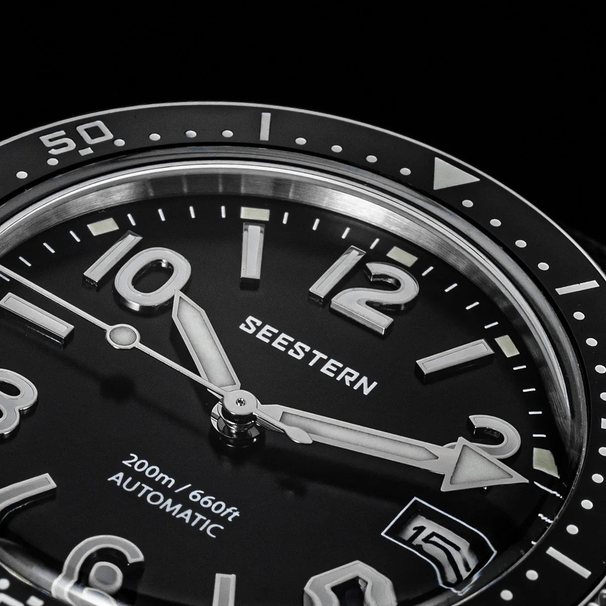 SEESTERN Diver Men Watch Automatic Mechanical Wristwatches NH35 Movement Ceramic Bezel 20Bar Waterproof Sapphire Luminou S434-2