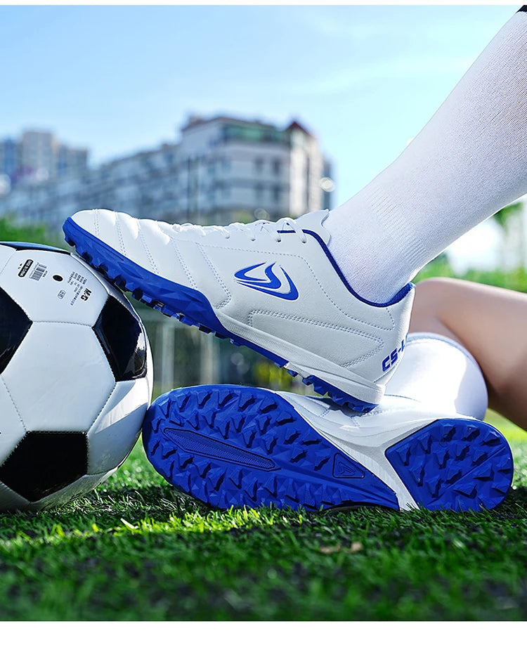 Zapatillas deportivas unisex de talla grande para entrenamiento y juego, para adultos, interior, exterior y césped, jóvenes y estudiantes, calzado de fútbol 39-45#