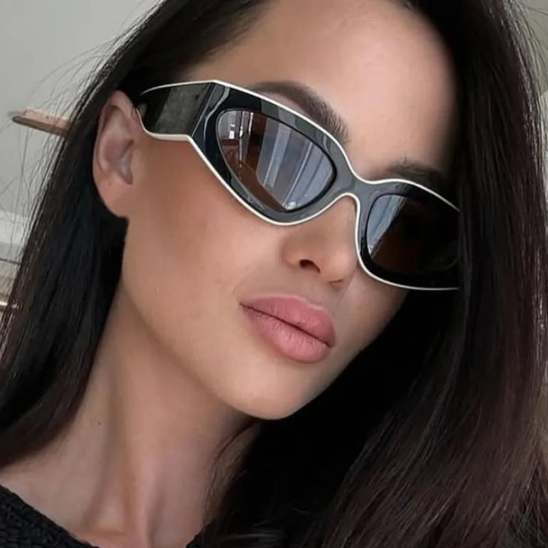 Módní sluneční brýle Cat Eye, malé oválné, dámské, pánské, trendy, Y2K, punkové, cestovní, vintage, UV400
