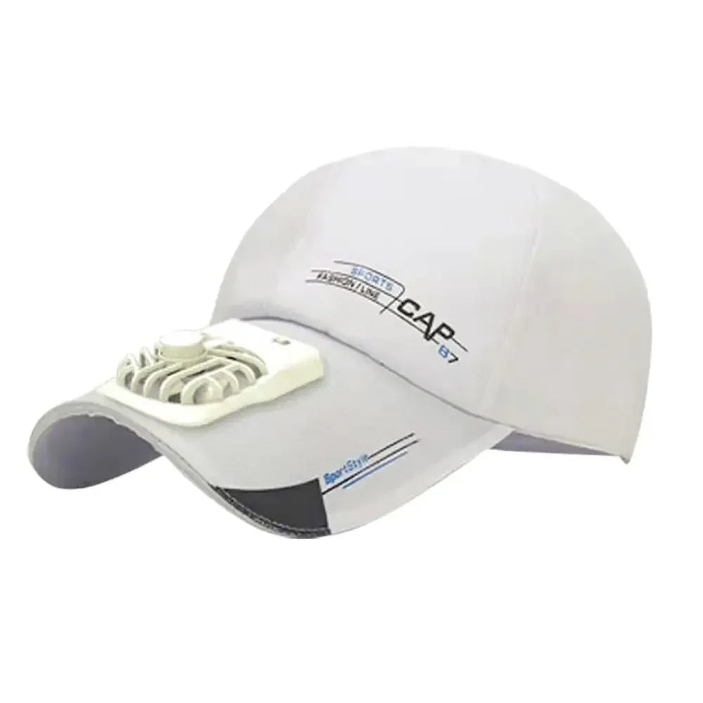 Casquette avec ventilateur Ventilateur de refroidissement USB d'été Casquette de baseball Protection solaire pour le golf en plein air Casquette à visière réglable sur 2 vitesses Casquette de randonnée avec ventilateur