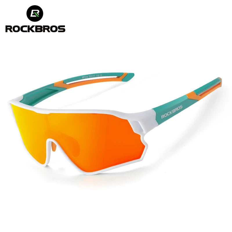 ROCKBROS Dětské polarizované fotochromatické cyklistické brýle s ochranou UV400, sluneční brýle pro outdoorové sporty, dětské brýle na horská kola (MTB)