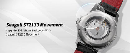 BERNY Automatic Mechanical Watches for Men 38mm Super Luminous PT5000 ST2130 High Precision Luxury Sapphire Wristwatch Easy Read
