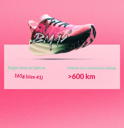Chaussures de course à pied BMAI 42 km Marathon pour homme et femme – Baskets de luxe à semelle en carbone pour femme – Baskets amortissantes – Chaussures de sport respirantes pour homme
